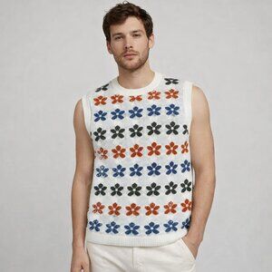 Mens knot floral vest